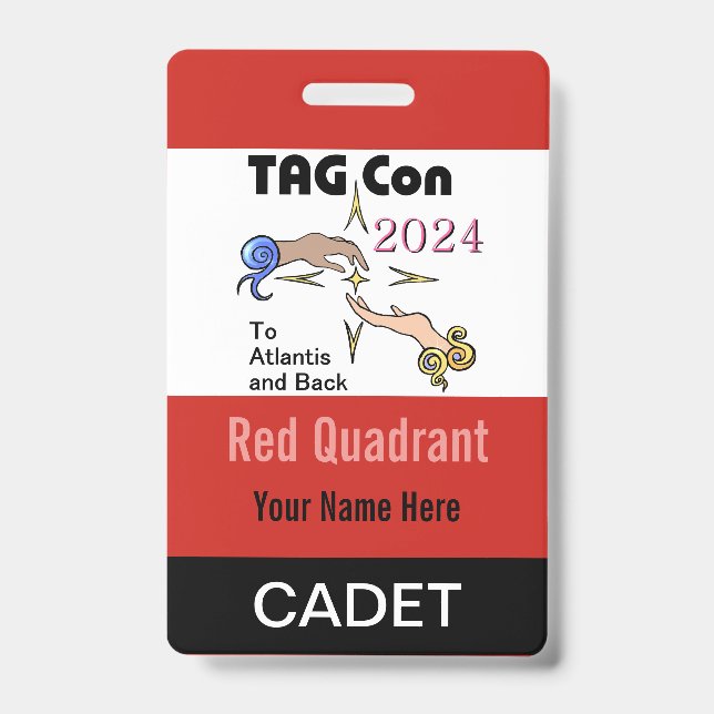 TAG Con 2024 - Red Quadrant - Cadet Crachá (Frente)