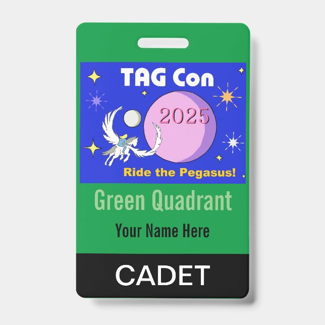 TAG Con 2025 - Green Quadrant - Cadet Crachá (Frente)