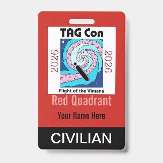 TAG Con 2026 - Quadrante Vermelho - Crachá Civil