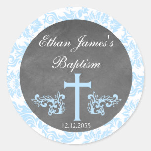 Tag das etiquetas do favor do baptismo do menino