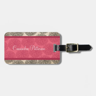 Tag de Bagagem de Zinnia Rosa