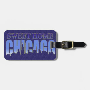 Tag de bagagem Home doce de Chicago