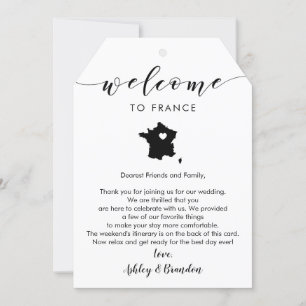 Tag de Boas-vindas da França, Carta Itinerária