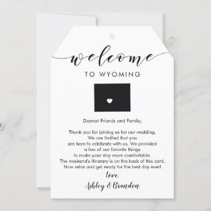 Tag de Boas-vindas do Wyoming, Carta e Itinerário
