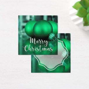 Tag de presente para ornamentos verdes de Natal fe