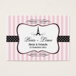 Tag do favor do casamento da torre Eiffel de Paris
