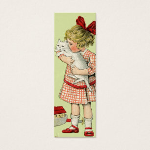 Tag do presente da menina do vintage ou nota doce