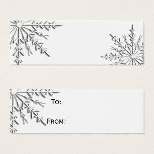 Tag do presente do floco de neve do inverno