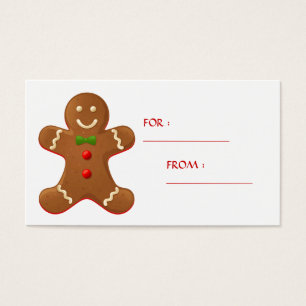 Tag do presente do homem de pão-de-espécie