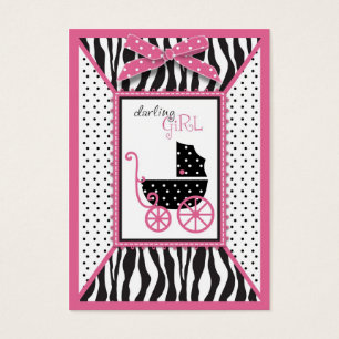 Tag do presente do impressão da zebra & da