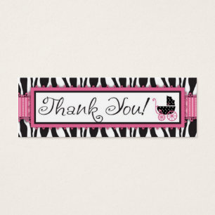 Tag do presente do impressão da zebra & da