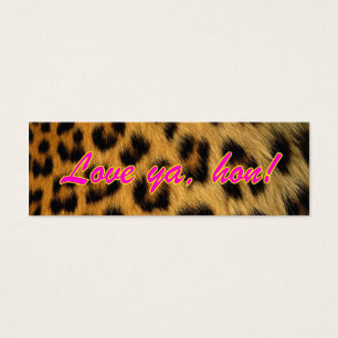 Tag do presente do impressão do leopardo