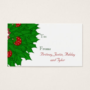 Tag do presente do Natal