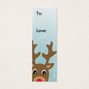Tag do presente do Natal de Raindeer
