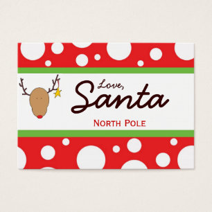 Tag do presente do Natal do papai noel