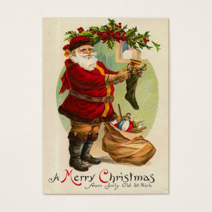 Tag do presente do natal vintage
