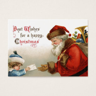 Tag do presente do natal vintage