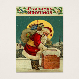 Tag do presente do natal vintage