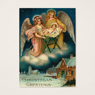 Tag do presente do natal vintage