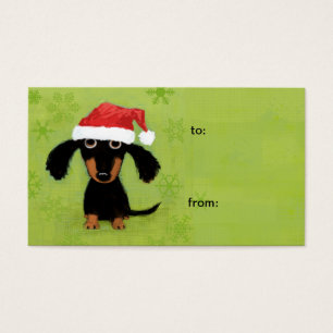 Tag engraçados do presente do Natal do Dachshund