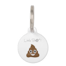 Etiqueta de ID de Pet de Pequeno Poop