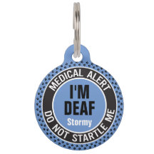 Eu Sou Alerta Médico de Pet de Texto Personalizado