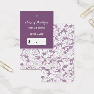 Tag feminino floral roxo moderno do cair do