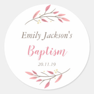 Tag florais cor-de-rosa elegantes da etiqueta do