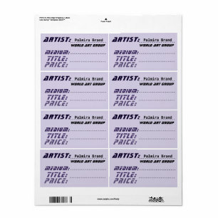 Tag futuristas das etiquetas de preço do artista