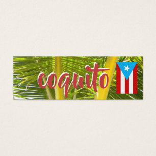 Tag porto-riquenho do Coquito com bandeira