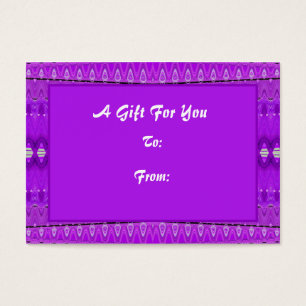 Tag roxos brilhantes do presente