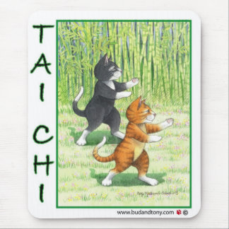 Tai Chi Cats Mouse Pad