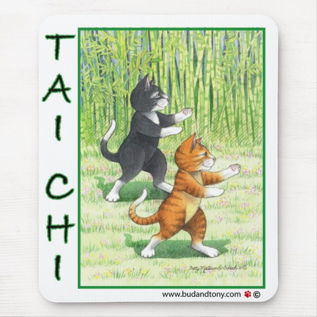 Tai Chi Cats Mouse Pad (Frente)