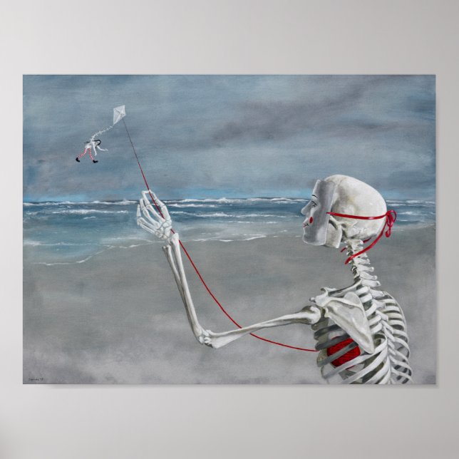 "Tail of the Kite", por Christiane Cegavske Poster (Frente)