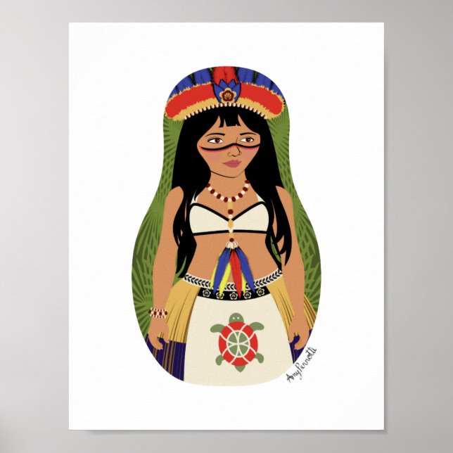Taíno de Boriken, Poster de Matryoshka Porto-Rique (Frente)