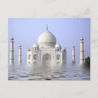 Taj-Mahal com cartão postal de água