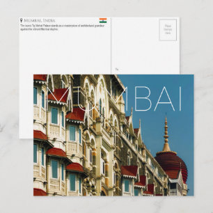 Taj Palace Hotel, Mumbai, Índia Cartão Postal de V