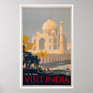 Taj poster de Mahal - India da visita