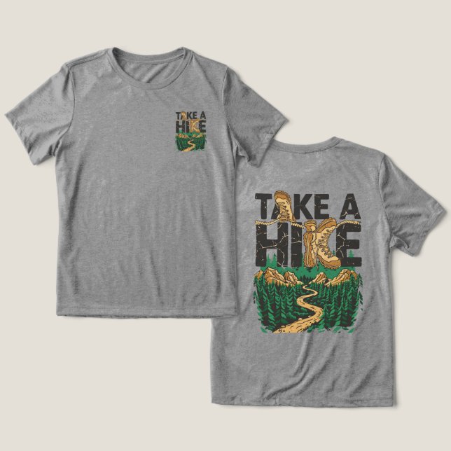Take a Hike – Funny Hiking Quote with Boot (Design Frente e Verso)