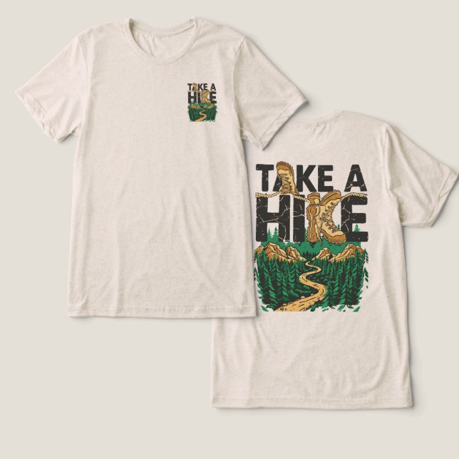 Take a Hike – Funny Hiking Quote with Boot (Design Frente e Verso)