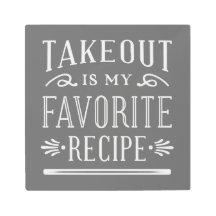 Takeout é a minha Impressão de metal de recebiment