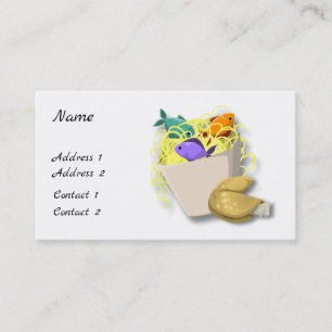 Takeout, Fortune Cookie e Dragon Cartão de visita