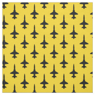 Talão preto T-38 sobre Tecido amarelo