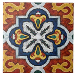 Talavera 03 Vermelho Amarelo Azul Mediterrâneo Geo