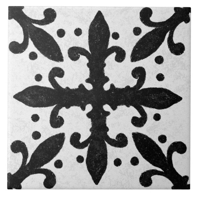 Talavera 10 Black White Grey Mediterranean Geo (Frente)