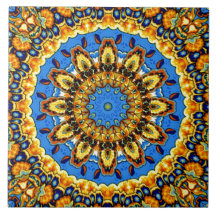 Talavera decorativo encontra azulejos do francês