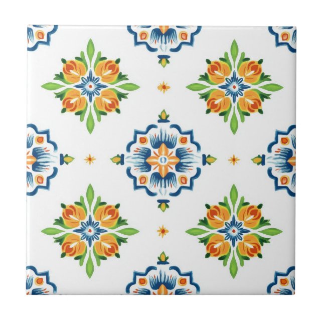 Talavera Espanha Verde Mexicana Azul-Incolor (Frente)
