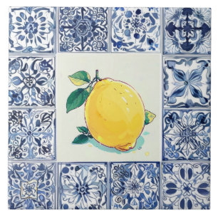 Talavera Limão - Mediterrâneo Azul e Branco