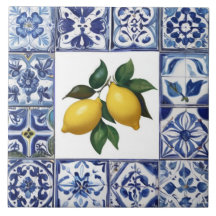 Talavera Limões - Mediterrâneo Azul e Branco