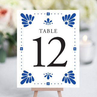 Talavera Mexicano Numero da Mesa Casada